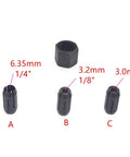 Four Pack Cut Out Tool Collet Chuck Kit For DW660 And DC550 Palm Routers Includes One Eighth Inch One Quarter Inch And Three Point Zero Millimeter Collets Beefed Up Replacement Parts For Cut Out Tools