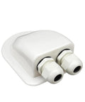 ABS Solar Double Cable Entry Gland Grommet Kit For All Cable Types From 2mm To 6mm Durable And Versatile, white dual cable entry