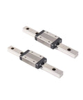MGN9 350mm Linear Rail Kit with 2 MGN9 Mini Guide Rails and MGN9H Carriage Blocks, heavy duty steel, for 3D printers and CNC rigs