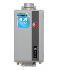 Natural Gas Tankless Water Heater 9.5 Gpm 199k Btu Wifi Enabled Indoor Non Condensing High Efficiency Front view with control panel