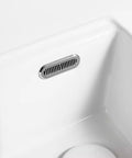 USZWBY Vessel Sinks Nordic Ceramic Table Basin Side Corner Drainage Washing Machine Balcony Home Washbasin Pool with Washboard Bathroom Bowl Sink drain design with chrome detail.