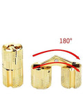 10 Pack 10mm Invisible Brass Barrel Hinges Hidden Concealed Furniture Hinges With 180 Degree Opening For DIY Jewelry Box Hand Craft And Lightweight Cabinet Projects, shown in gold finish with 180-degree open position.