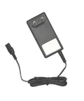 Universal Cordless Vacuum Charger For VC6 And Karcher Models 30V 0.6A plug adapter with cord, black.