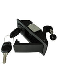 4-pack black flush-mount compression latch lock with zinc alloy body and hand-operated lever; includes keys.