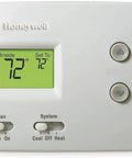 Two Pack Non Programmable Digital Thermostat With Backlit Display showing current and set temperature for home heating and cooling
