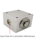 One To One Right Angle Bevel Gearbox One Point Five Module Twenty Teeth Ninety Degree Drive with 15 mm Shaft, L-Shaped View