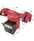 Heavy Duty 3 Speed Hot Water Pressure Booster Pump With One Inch Flange for boiler circulation, showing dimensions and design.