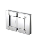 Brite Chrome Oil Dynamic 180 Degree Glass To Glass Hinge With Hold Open Self Closing Glass Door Hardware Easy Install Adjustable Closing Speed