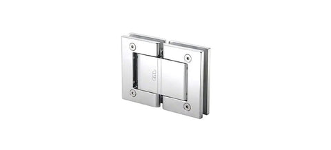 Brite Chrome Oil Dynamic 180 Degree Glass To Glass Hinge With Hold Open Self Closing Glass Door Hardware Easy Install Adjustable Closing Speed