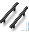 Set Of 30 Matte Black Cabinet Pulls, 5 Inch Length, 3 Inch Hole Centers (76mm), Stainless Steel Drawer Handles with screws