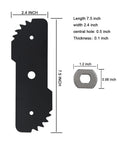 Seven And A Half Inch Edge Hog Heavy-Duty Edger Replacement Blade with dimensions and washer for 2-in-1 trimmer edgers