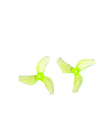 31mm 1219S 3 Blade PC Propeller Set for Micro Whoop Drones, lime green, top view
