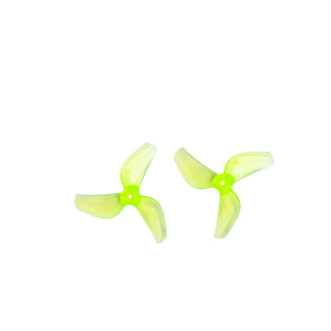 31mm 1219S 3 Blade PC Propeller Set for Micro Whoop Drones, lime green, top view