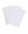 Top Shelf Blank White Pvc Id Cards 30 Mil Thick 30 Pack Solid Build CR80 Credit Card Size stacked for custom badge printing.