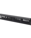 Rock Solid 24 Port Network Patch Panel For 19 Inch Rack Mount With Standard Rj45 Jacks Heavy Duty Cable Management Gear in black finish