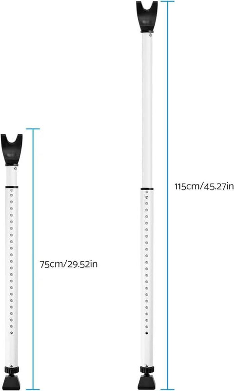 2 Pack Adjustable Door Security Bar For Hinged And Sliding Doors Telescopic Locking Pole From 29 Inches To 45 Inches Non Slip