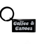 Stainless Steel Black Outrigger Canoe Lover Keychain Cool And Key Ring For 70s 1970s Canoeists Tough Rust Resistant With Laser Engraving