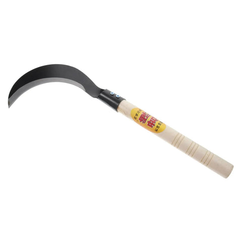 Long Handled Mowing Knife Garden Hoe With Wooden Handle For Weeding And Harvesting Multipurpose Gardening Tool Ergonomic Non Slip Grip