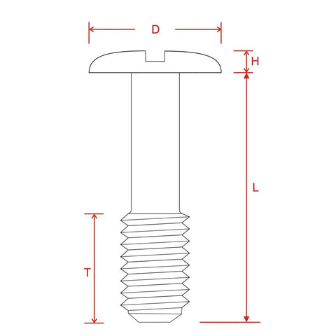 Tough Stainless Steel M8 X 20mm Captive Panel Screws With Slotted Truss Head Hex Nuts And Plain Washers Assemblies dimensional diagram.