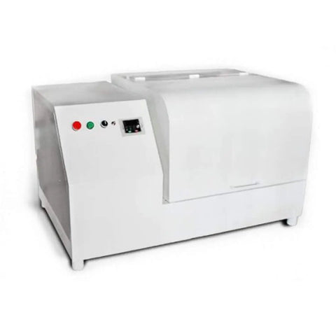 Premium Lab Planetary Ball Mill Machine PBM-V-20L Vertical Grinding Mill, nano-scale lab grinding, white housing, control panel view