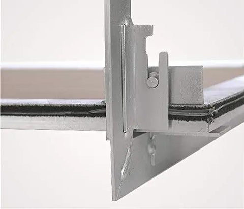 Close-up view of Smooth Removable Access Panel With Hidden Touch Latches and Airtight Dust Seal detail, solid aluminum material.