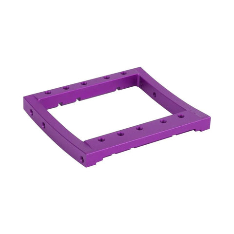 Beefed Up Dual Servo Winch Mount For One Tenth RC Rigs And Capra Crawlers, Heavy Duty Metal Servo Mounts For Ultra Smooth Steering, Purple frame