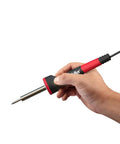 Hand holding a lightweight pencil iron from 40 Watt Digital Soldering Station With Adjustable Power From 5W To 40W, cushioned foam grip.