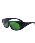 Top Tier Laser Safety Glasses With Knockout Od4 Plus And Od6 Plus Defense For 800 To 1700 Nm And 900 To 1550 Nm Nd Yag Telecom Eye Protection clear lens with side shields.