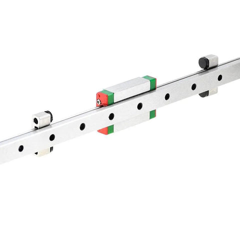 Heavy Duty Fixed Block For MGN12 Linear Guide Rail With Anti Trip And Anti Collision Features on silver rail