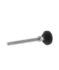 Adjustable Leveling Feet For Furniture Swivel Glides, metal screw and black nylon pad, Heavy Duty Table Leg Extender, side view