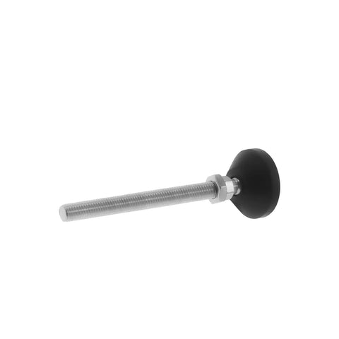 Adjustable Leveling Feet For Furniture Swivel Glides, metal screw and black nylon pad, Heavy Duty Table Leg Extender, side view