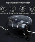 Top Shelf Portable Countertop Ice Maker Whips Up 26 Pounds Fresh Cubes Daily Dead Silent Cooling's durable, energy-saving compressor.