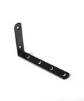 Beefed-Up Heavy Duty L Shaped Corner Bracket For Furniture Reinforcement, Cold Rolled Steel, Black Finish, 4.92 X 2.95 X 0.79 Inches
