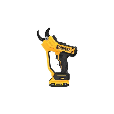 20V Max Cordless Pruner With 1-1/2 Inch Cut, featuring quick blade changes and nonstick blades, includes an onboard LED work light.