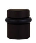 2 Pack Cylindrical Door Stops With Brass Construction And Oil Rubbed Bronze Finish Floor Mounted Noise Absorbing Rubber