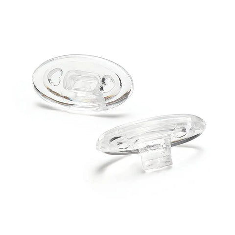 Slide Right In Nose Pads 5 Pairs Ultra Smooth Silicone Glasses Replacement Anti Slip Oval Eyewear Cushions clear silicone nose pads