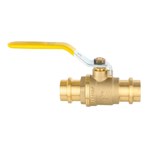 Pack of 10 Lead Free Three Quarter Inch Copper Press Ball Valves With EPDM O Rings, one quarter turn full port shut off