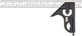 Beefy Built Steel Combination Square With Square Head 11 3 Quarter Inch Blade Forged And Hardened Steel Heads Reversible Lock Bolt