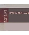 Side view of Industrial Field Transmitter Surge Protector TP48 N NDI Half Inch NPT 20kA Surge Shield with visible labeling