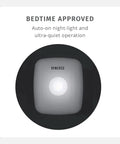 UV-C Plug-In Personal Air Purifier With Auto On Motion Sensor Built-In Night Light For Small Rooms Bedrooms And Bathrooms Odor Reduction 2-Stage Sanitizer No Filters To Replace Compact Space top view showing night light