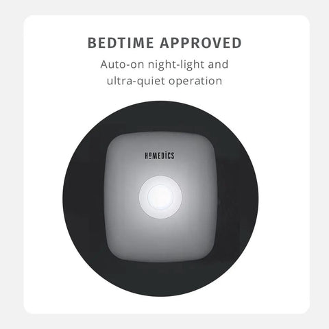 UV-C Plug-In Personal Air Purifier With Auto On Motion Sensor Built-In Night Light For Small Rooms Bedrooms And Bathrooms Odor Reduction 2-Stage Sanitizer No Filters To Replace Compact Space top view showing night light