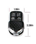Remote control for Smart Wireless Anti Theft Door Lock Kit With Keyless Deadbolt Access Control System, dimensions displayed.