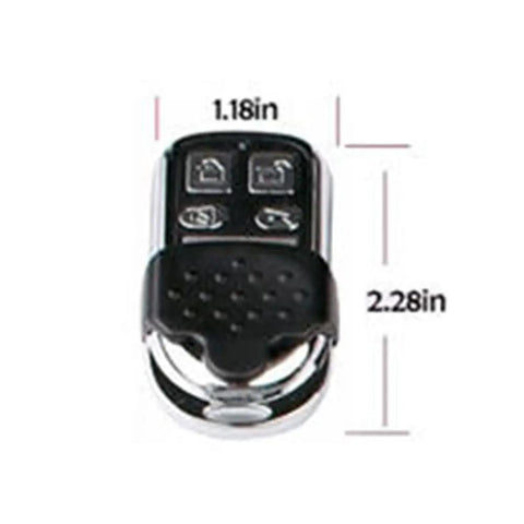 Remote control for Smart Wireless Anti Theft Door Lock Kit With Keyless Deadbolt Access Control System, dimensions displayed.