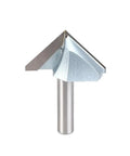 Durable 90 Degree V Groove Router Bit With 12mm Shank for detailed woodworking tasks on hardwood, MDF, or softwood.