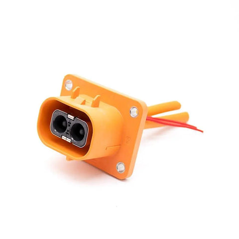 Tough As Nails 2 Pin Electric Vehicle Connector With Hella Rugged IP67 Sealing And 50 Amp Heavy Duty Power Rating for secure EV connections.
