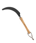 Grass Sickle With Sawtooth Blade For Heavy Duty Weeding And Harvesting, SK5 High Carbon Steel Blade, Ashwood Handle, Tough Garden Tool