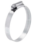 Scandvik 13614 stainless steel hose clamp, 9mm band, SAE size 3, 8-14 mm range, angled front view