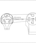 Nema 10-30P To 14-50R Level 2 Electric Vehicle Charger Adapter Cord 30A To 50A straight connectors illustration