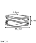 304 Stainless Steel Wave Spring Gasket Washer Set, Multi Layer Crest Wave Type, 15.5mm diameter, 0.3mm thickness side view.