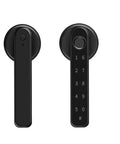 Smart Lock With Fingerprint And Password Keyless Entry Biometric Electric Door Lock Enhanced Security Smooth Operator For Your Home Single Latch Design showing sleek black finish and keypad.